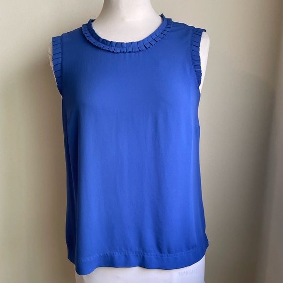 J crew Sleeveless Blouse Top with small ruffle detail Size: 4 - Picture 5 of 12